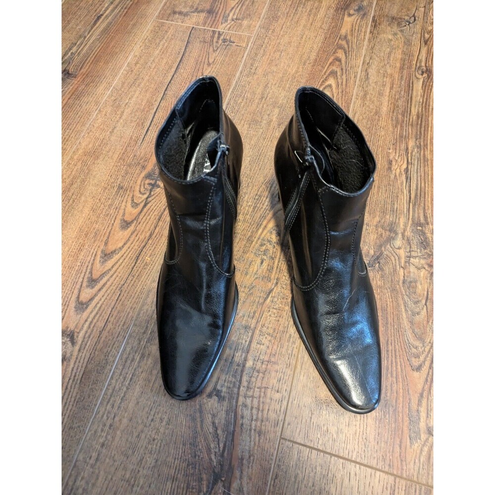 Franco Sarto Bootie Ankle Boots 3-3.5" Women's Black Boot 10M